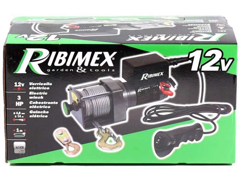 Ribimex PE12V/2500 - Verricello elettrico a batteria 12V - 3 HP