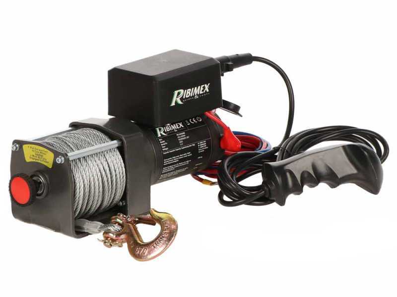 Ribimex PE12V/2500 - Verricello elettrico a batteria 12V - 3 HP