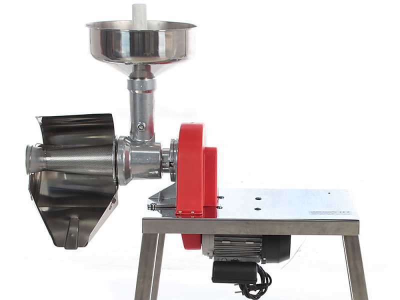OUTLET - DIFETTI ESTETICI - Passapomodoro elettrico a motore elettrico AE-SM5 - 0.45 Hp INOX montato su banco - 400 W