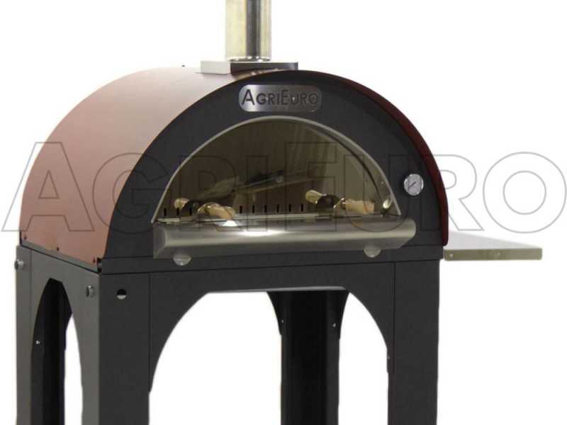 Forno a legna per pizza da esterno Cibus Red - 4 pizze