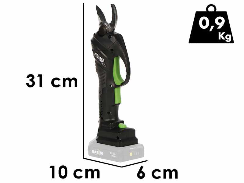 Ribimex PRBAT20/SECSB - Forbice elettrica da potatura - Diametro di taglio 25mm - SENZA BATTERIA E CARICABATTERIA