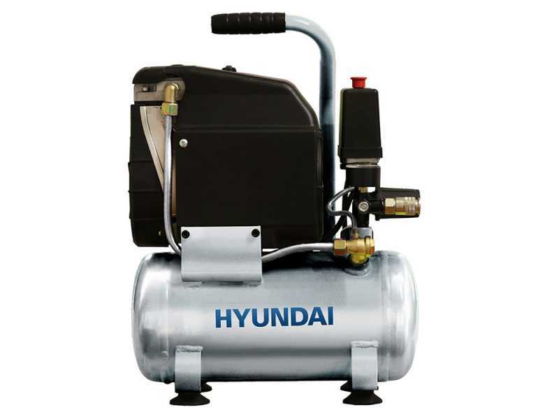 Hyundai BA1-80-6L - Compressore aria elettrico silenziato oilless - motore 1,5HP