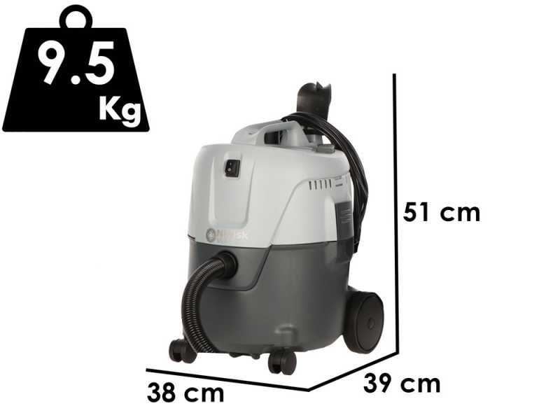 Nilfisk VL200 20 PC EU - Aspirapolvere aspiraliquidi - Fusto in plastica 20 lt - 1500W