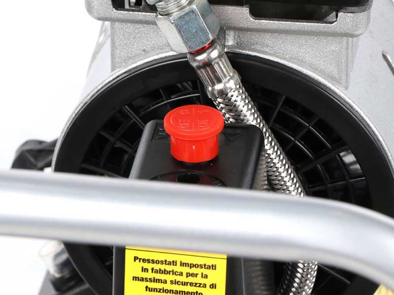 Hyundai 4J-750-24L - Compressore aria elettrico silenziato oilless 24 lt - motore 1 HP