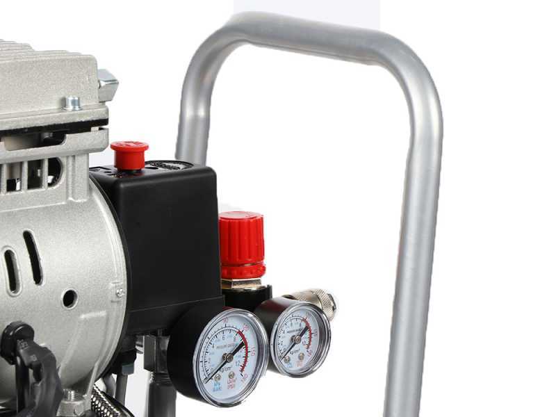 Hyundai 4J-750-24L - Compressore aria elettrico silenziato oilless 24 lt - motore 1 HP