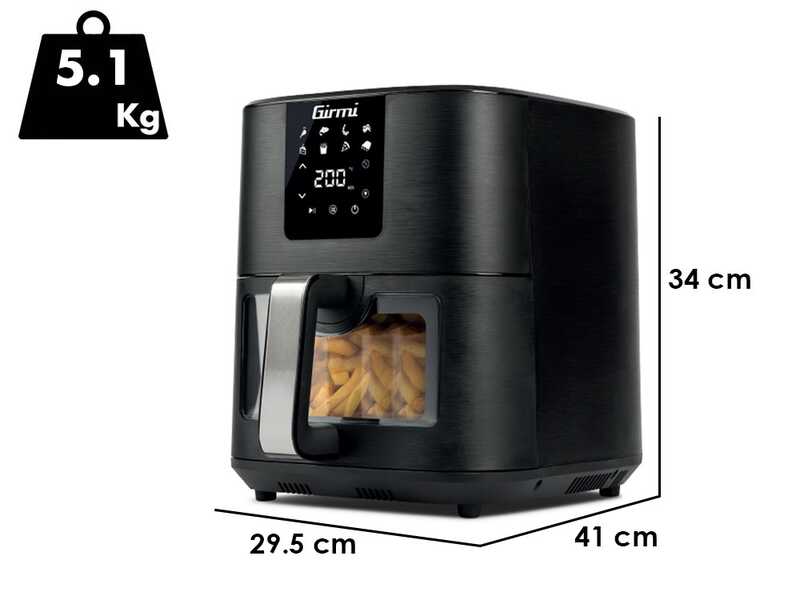 Girmi FG79 Ecofrit - Friggitrice ad aria digitale 9L