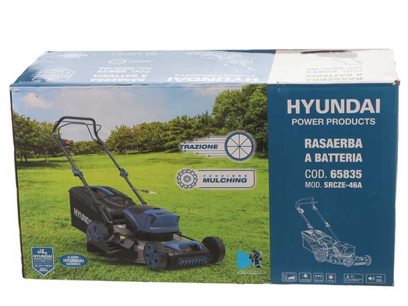 Hyundai SRCZE46A - Tagliaerba semovente a batteria - 2x40V/4Ah - Taglio 46cm