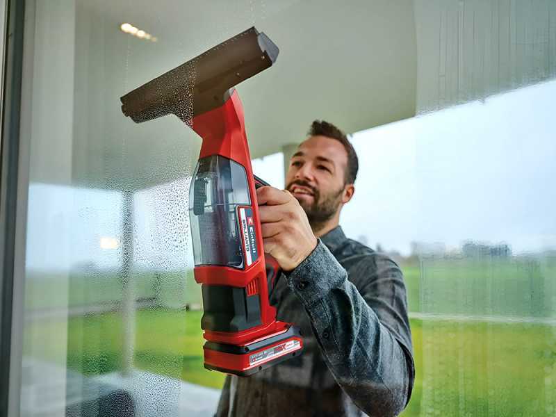 Einhell BRILLIANTO - Lavavetri a batteria - aspiragocce portatile - SENZA BATTERIA E CARICABATTERIA