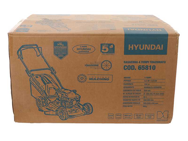 Hyundai DM43SC-D150 - Rasaerba a scoppio trazionato - Motore Hyundai DV150