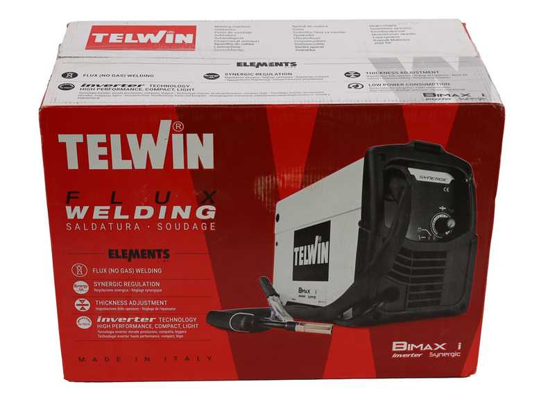 Telwin Bimax 150i Synergic - Saldatrice Inverter Multiprocesso (MIG-MAG/FLUX/MMA), corrente continua (DC)