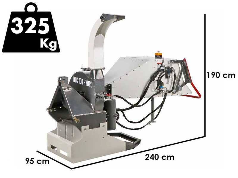 BlackStone BTC 100 HYDRO - Biotrituratore a trattore - Con rulli di trascinamento a controllo idraulico