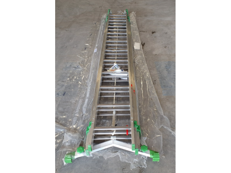 OUTLET - DIFETTI ESTETICI - Facal Super Prima, 10+11+11 gradini, 8.10 metri - Scala in alluminio con fune