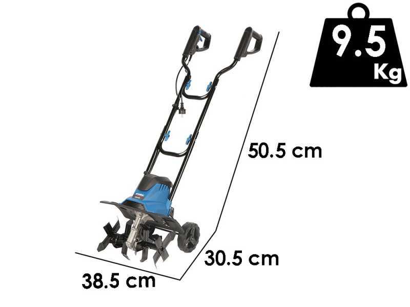 Hyundai WR8020-1050-P-360H1 - Motozappa elettrica - 1050 W - 4 file di zappe