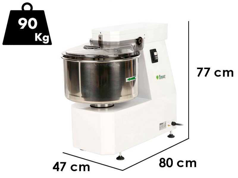Fimar 40LN - Impastatrice a spirale - Trifase - 36 Kg