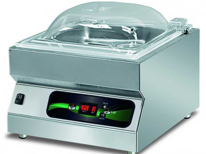 OUTLET - PICCOLI DIFETTI ESTETICI - Macchina sottovuoto a campana Euro 4100 Pro Inox - Barra saldante da 40cm