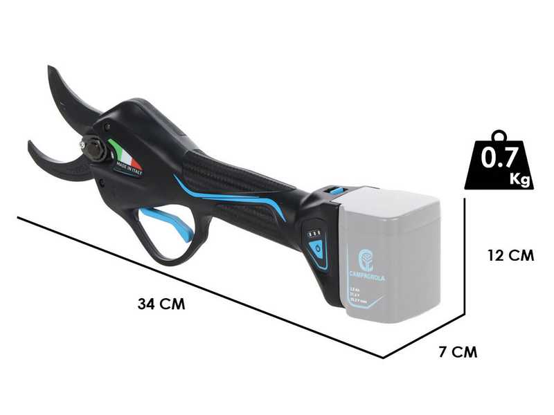 Campagnola NOVA 35 - Forbice elettrica a batteria - Diametro di taglio 35mm - Senza batteria e caricabatteria