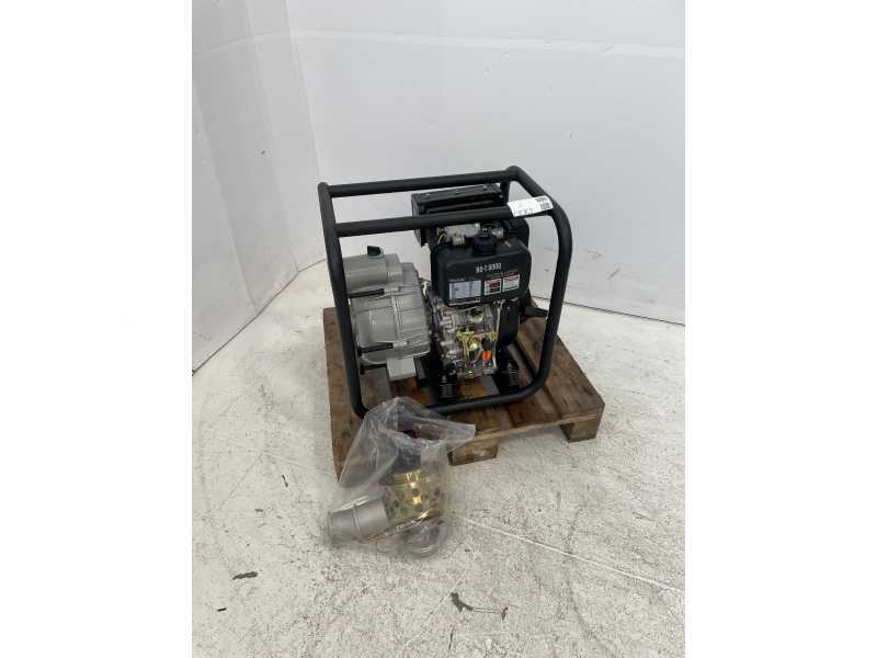 OUTLET - UTILIZZATO PER PROVA - Motopompa diesel BlackStone BD-T 8000 per acque nere sporche con raccordi 80 mm - Euro 5