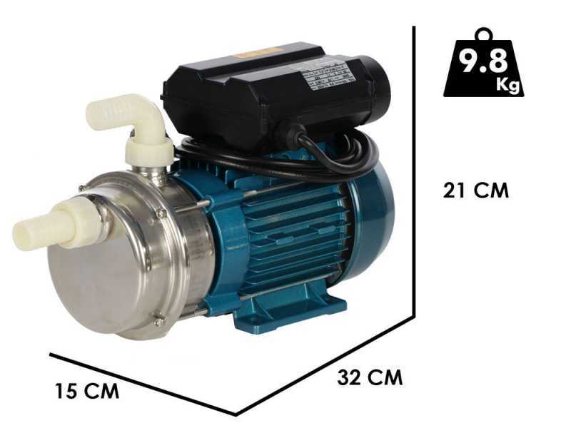 Tellarini ALM 25 MS - Pompa elettrica da travaso in acciaio inox - Raccordi in NYLON dritto+curvo - Scegli i tuoi raccordi!