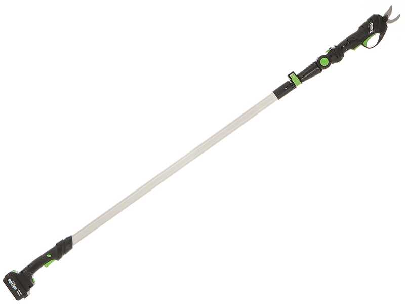 Ribimex PRBAT20/SEC - Forbice elettrica da potatura su asta 147-203 cm - 20V/4Ah - Diametro di taglio 25mm