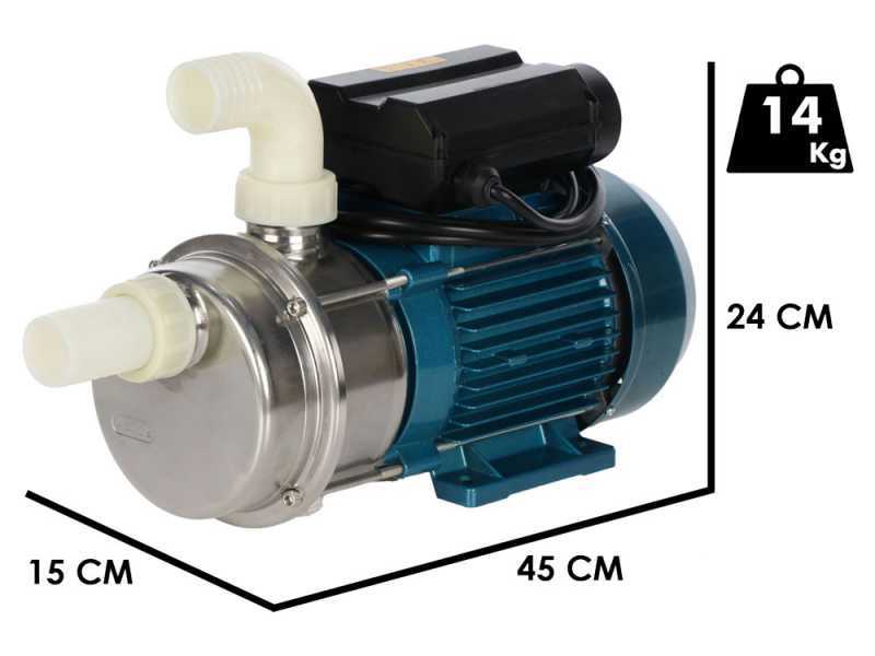 Tellarini ALT 30 - Pompa elettrica da travaso per olio in acciaio inox - Raccordi in NYLON dritto+curvo - Trifase - Scegli i tuoi raccordi!