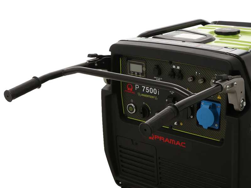 Pramac P7500I - Generatore di corrente ad inverter silenziato carrellato 7 kW - Continua 6,5 kW Monofase