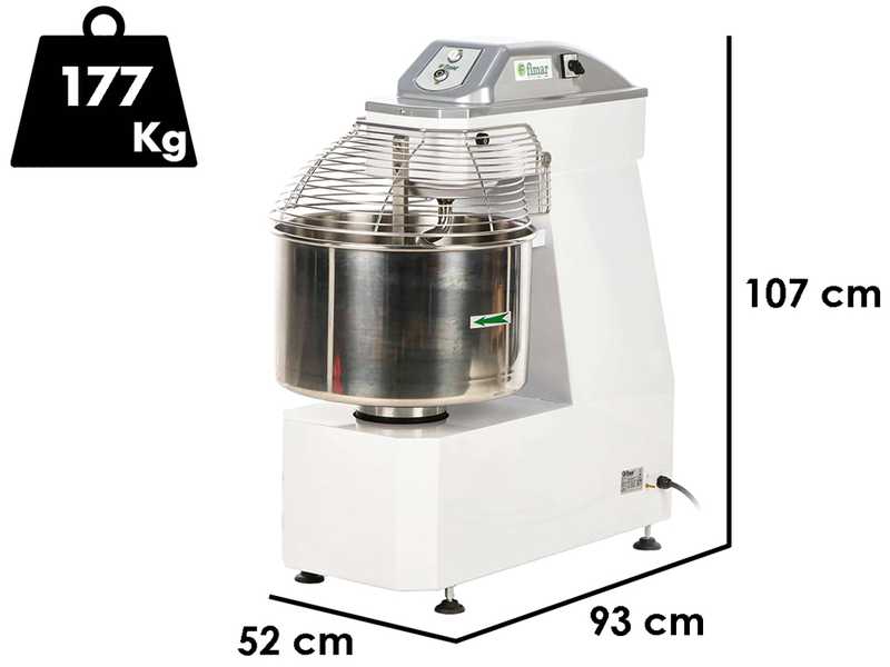 Fimar 50SB - Impastatrice a spirale - Trifase - 50 Kg - 2 Velocit&agrave;