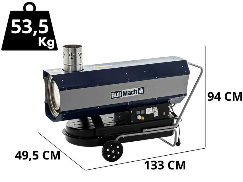 OUTLET - UTILIZZATO PER PROVA - BullMach BM-IDH 50KW - Generatore aria calda diesel - a combustione indiretta