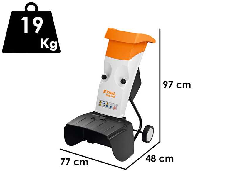 STIHL GHE 105 - Biotrituratore elettrico - Coltelli reversibili