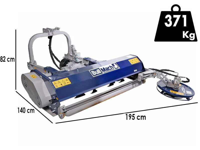 BullMach Maia 175 S  - Trinciaerba per trattore con disco interfilare - Serie media - Spostamento manuale