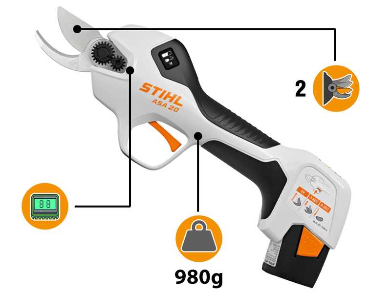 STIHL ASA 20 - Forbice elettrica da potatura - 10.8V 2.6Ah