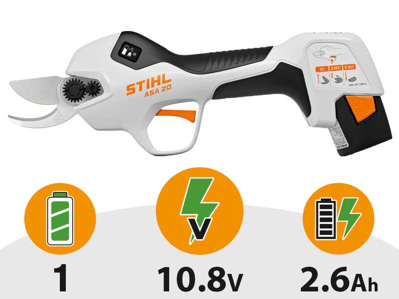 STIHL ASA 20 - Forbice elettrica da potatura - 10.8V 2.6Ah