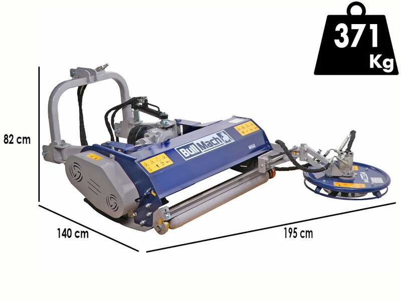 BullMach Maia 175 SH  - Trinciaerba per trattore con disco interfilare - Serie media - Spostamento idraulico
