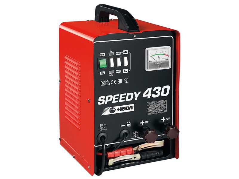 OUTLET - DIFETTI ESTETICI - Helvi Speedy 430 - Caricabatterie e avviatore portatile - 12/24 V - Monofase