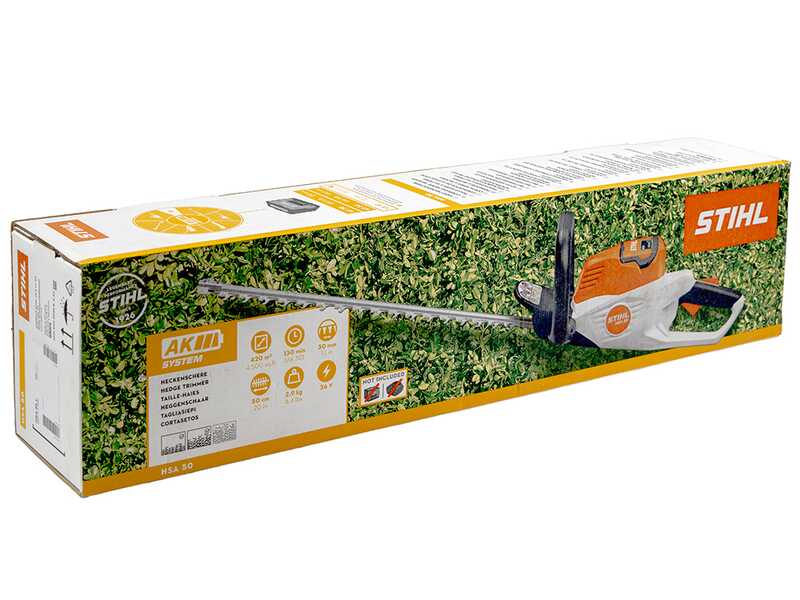 STIHL HSA 50 - Tagliasiepi a batteria 36V - SENZA BATTERIA E CARICABATTERIA