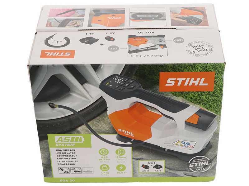 STIHL KOA 20 - Compressore aria a batteria - 10.8V 2.6Ah