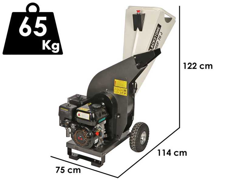 BlackStone DSP 70 J - Biotrituratore a scoppio  - Motore a benzina da 212cc