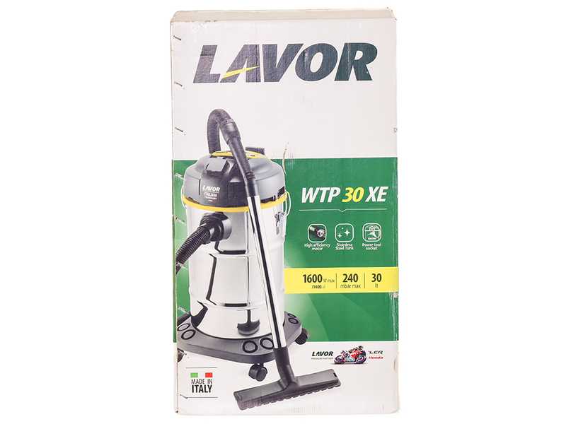 Lavor WTP 30 XE - Aspirapolvere aspiraliquidi - Fusto Inox 30 lt - 1600 W