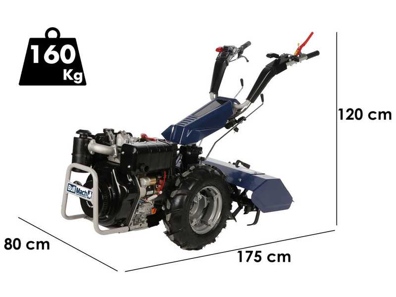 BullMach Chimera 400 - Motocoltivatore diesel - 418cc - 9,6 HP