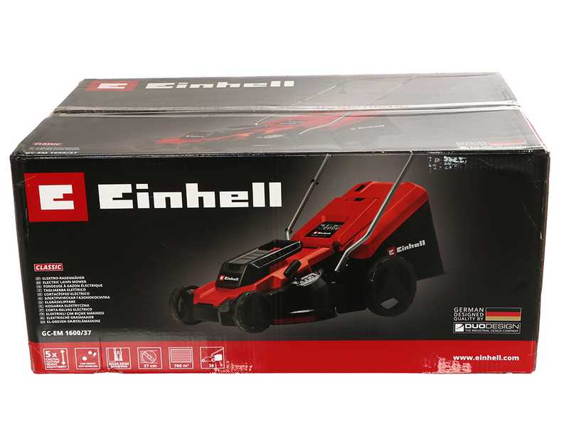 Einhell GC-EM 1600/37 - Tagliaerba elettrico - 1600 W - Taglio 37 cm