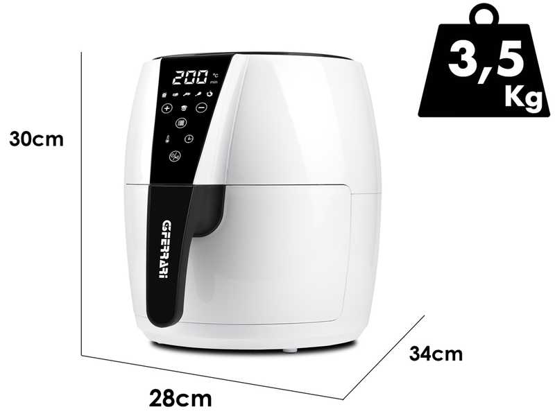 G3 Ferrari Friggisano Easy - Friggitrice ad aria digitale 4.8L