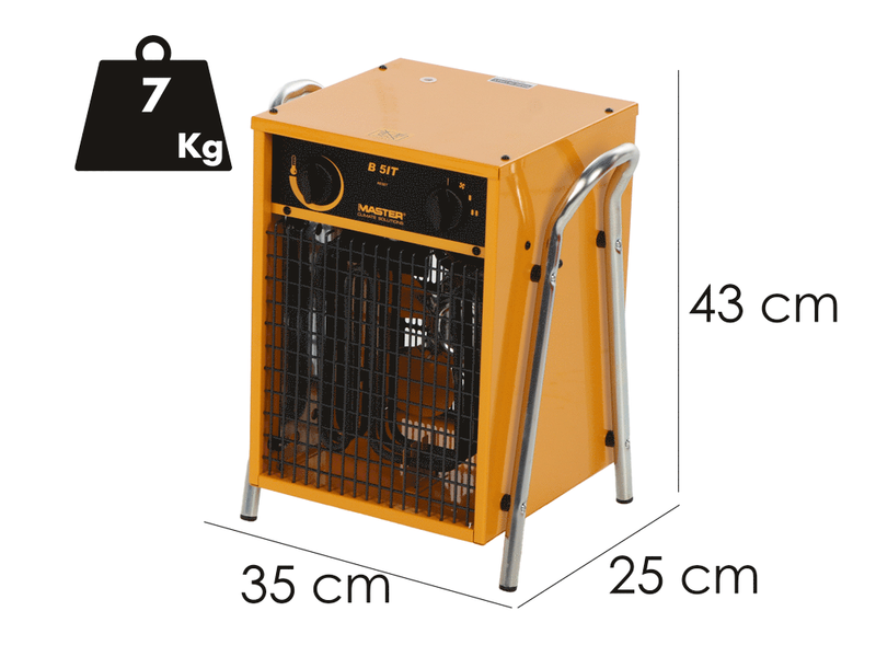 OUTLET - SENZA IMBALLO ORIGINALE - Master B 5 EPB - Riscaldatore elettrico trifase con ventilatore - Generatore di aria calda