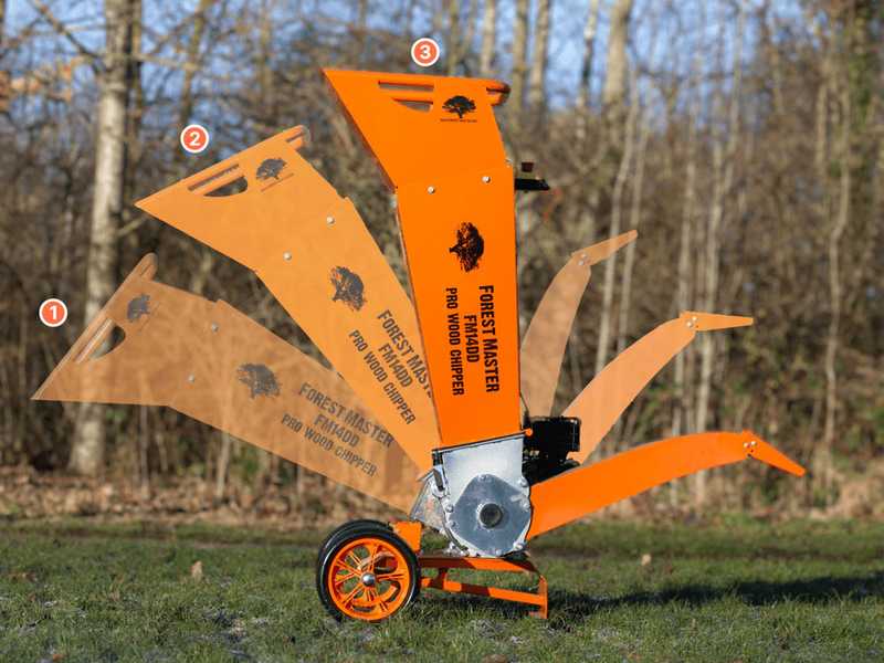 Forest Master FM14DDES - Biotrituratore a scoppio  - Motore a benzina LCT da 14 HP