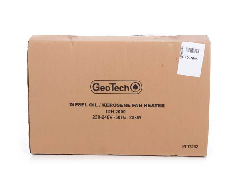 OUTLET - DIFETTI ESTETICI - GeoTech IDH 2000 - Generatore di aria calda diesel - A riscaldamento indiretto - Carrellato