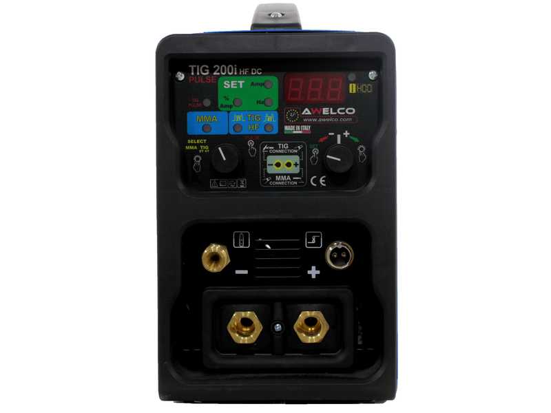 OUTLET  - PICCOLI DIFETTI ESTETICI - Awelco Tig 200 I HF-DC PULSE - Saldatrice Inverter (TIG HF/LIFT, MMA) + Valigetta, corrente continua (DC)