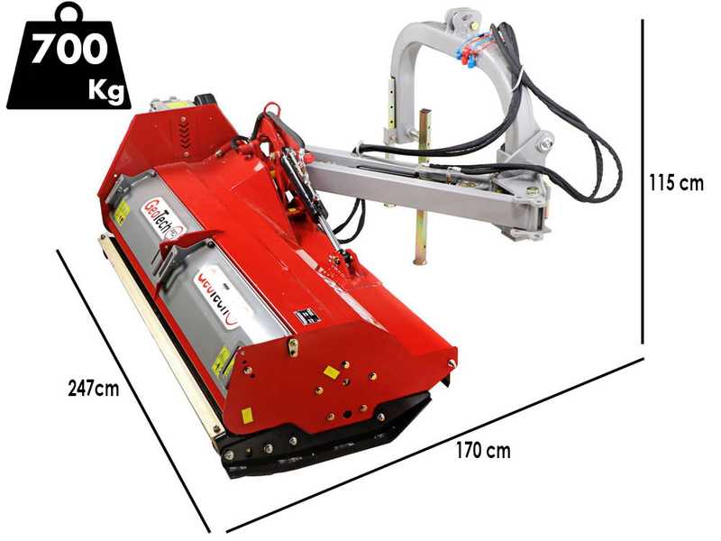 OUTLET - DIFETTI ESTETICI - GeoTech-Pro AMRB200 - Trincia argini laterale per trattore - Serie medio-pesante