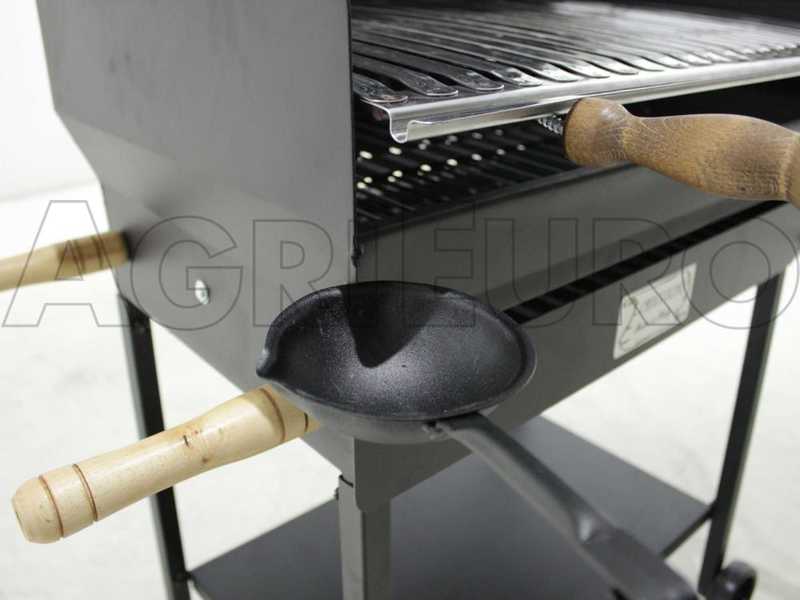 Cruccolini Rimini - Barbecue in ferro artigianale a gas - Griglia inox 68x46