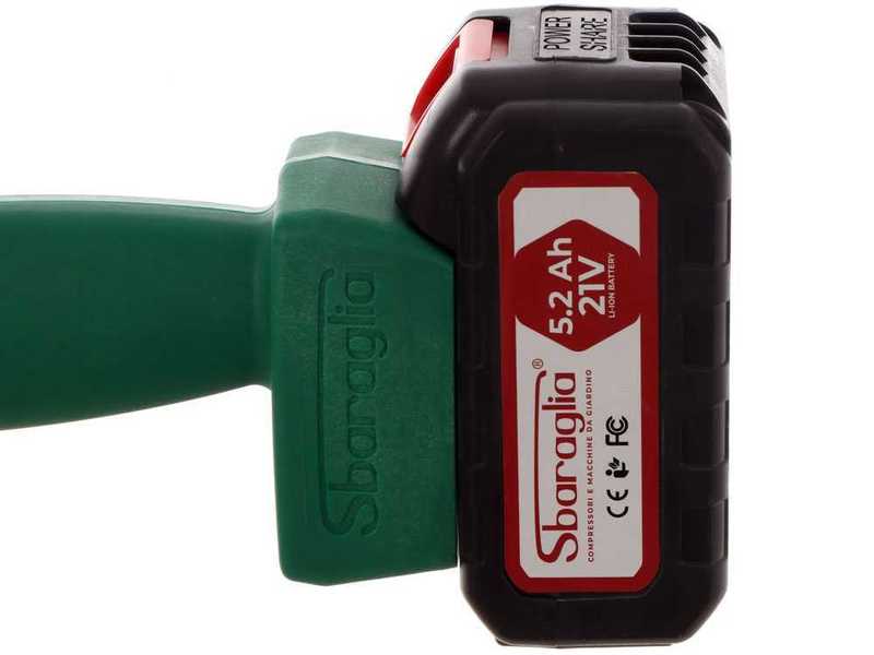 Sbaraglia Ares 21V - Potatore a batteria su asta fissa - 21V/5.2Ah