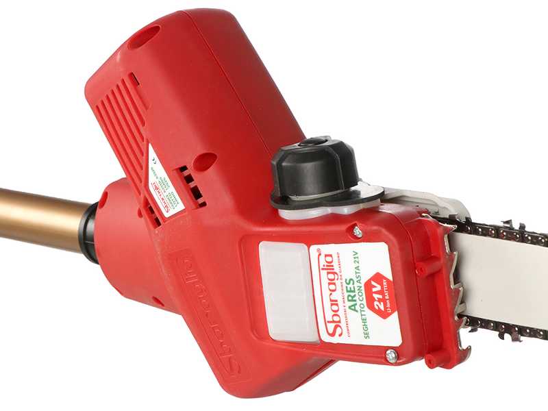 Sbaraglia Ares 21V - Potatore a batteria su asta di prolunga - 2x 21V/5.2Ah
