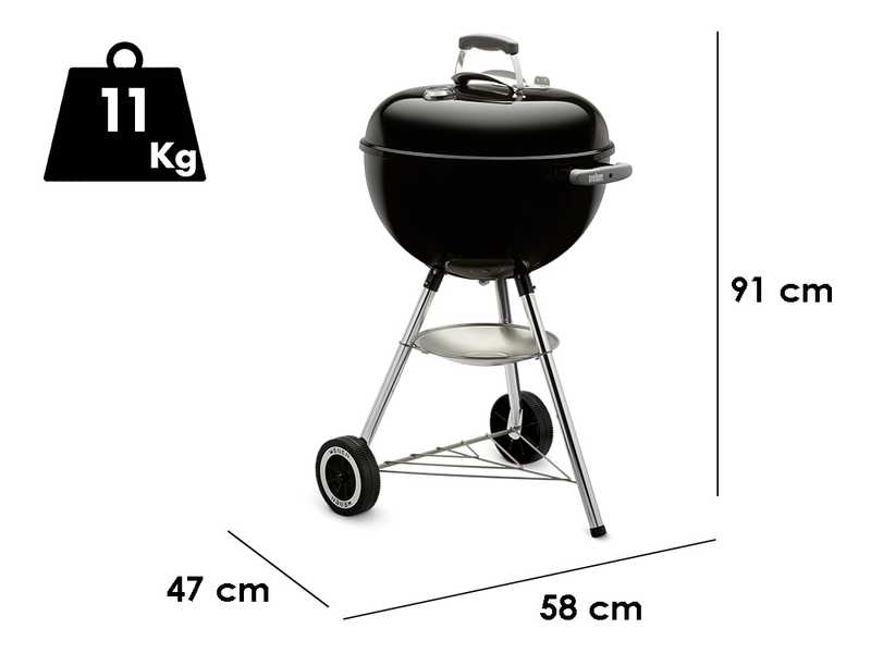 Weber Classic Kettle 47cm - Barbecue a carbone