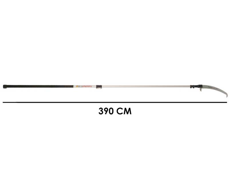 Castellari PO35P+ATO4 - Seghetto su asta ovale in alluminio - 230-390 cm - Lama da 35 cm